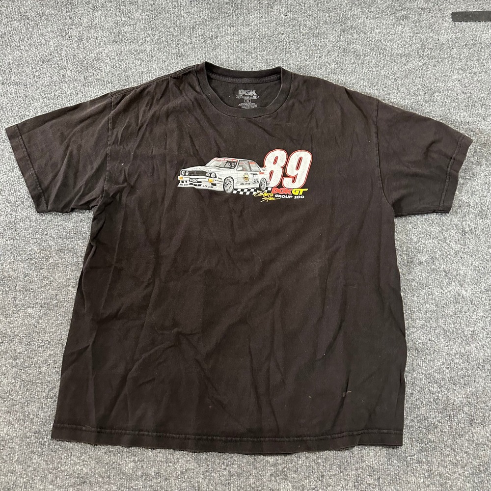 DGK T-Shirt Mens XL Black Ghetto Spec GT Race Car Graphic Cotton Streetwear